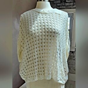 NWT Crochet Cream Top